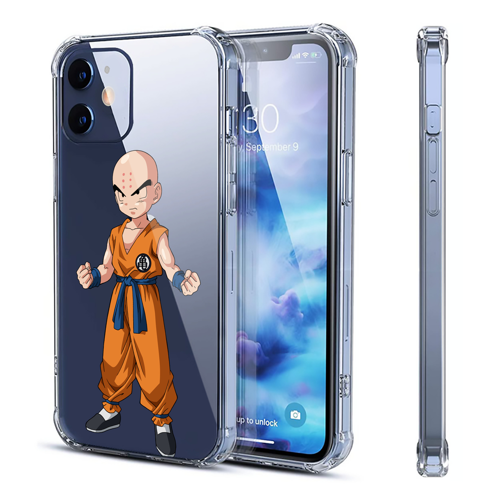 （画像用） ドラゴンボール クリリン DRAGON BALL krillin 【iPhone 12シリーズ対応】透明スマホケース（クリアソフトケース）